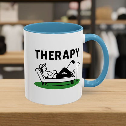 Golf Therapy - Golf Mug - 11oz in Light Blue