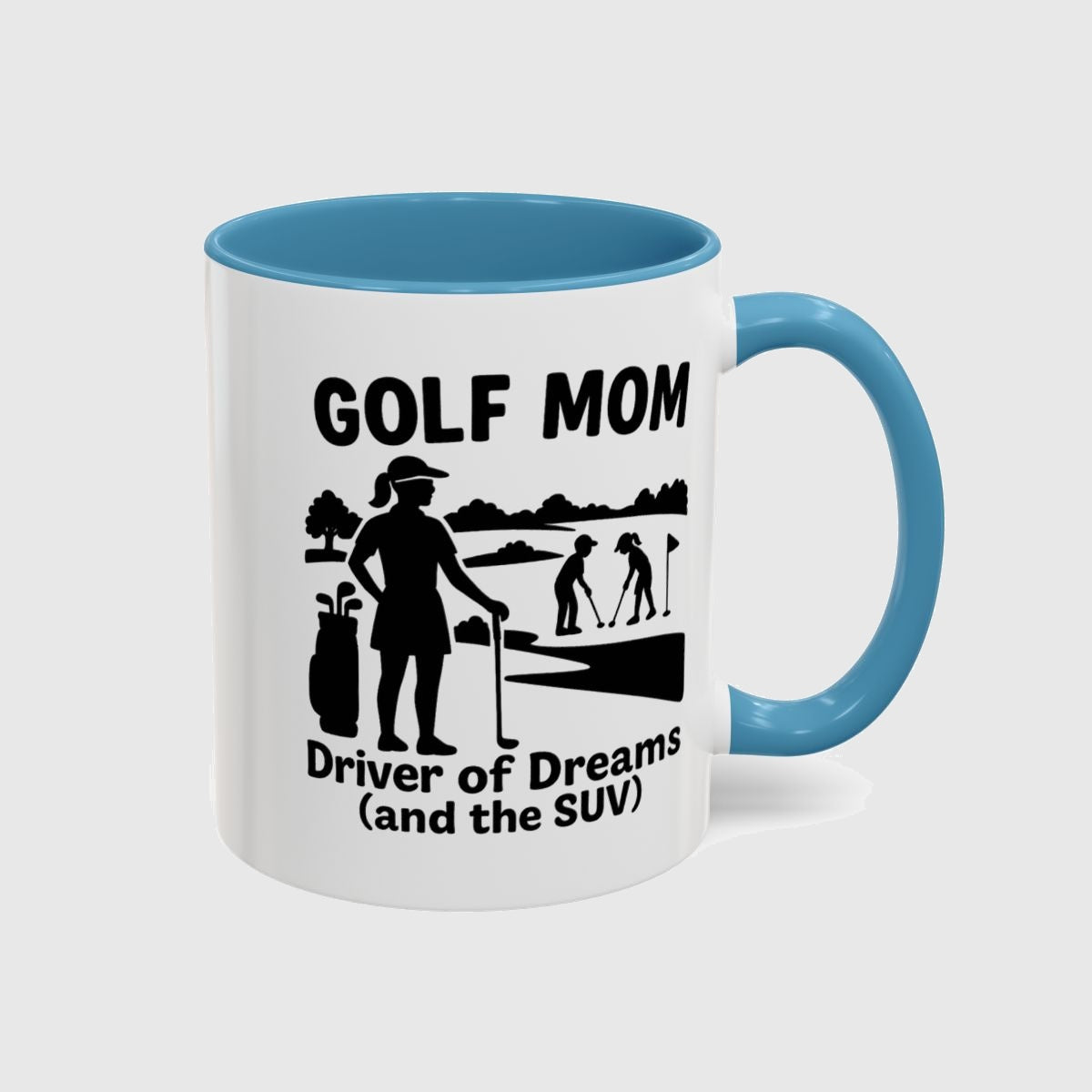 Golf Mom - Golf Mug in Light Blue
