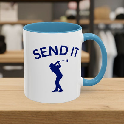 SEND IT (Male) - Golf Mug - 11oz in Light Blue