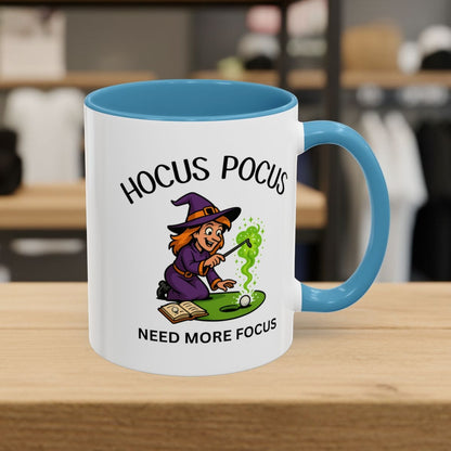 Hocus Pocus, Need More Focus - Golf Mug - 11oz in Light Blue