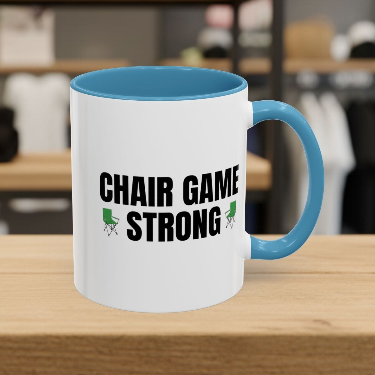 Chair Game Strong - Golf Mug in Light Blue