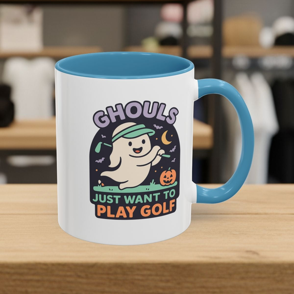 Ghouls Just Wanna Play Golf - Golf Mug - 11oz in Light Blue