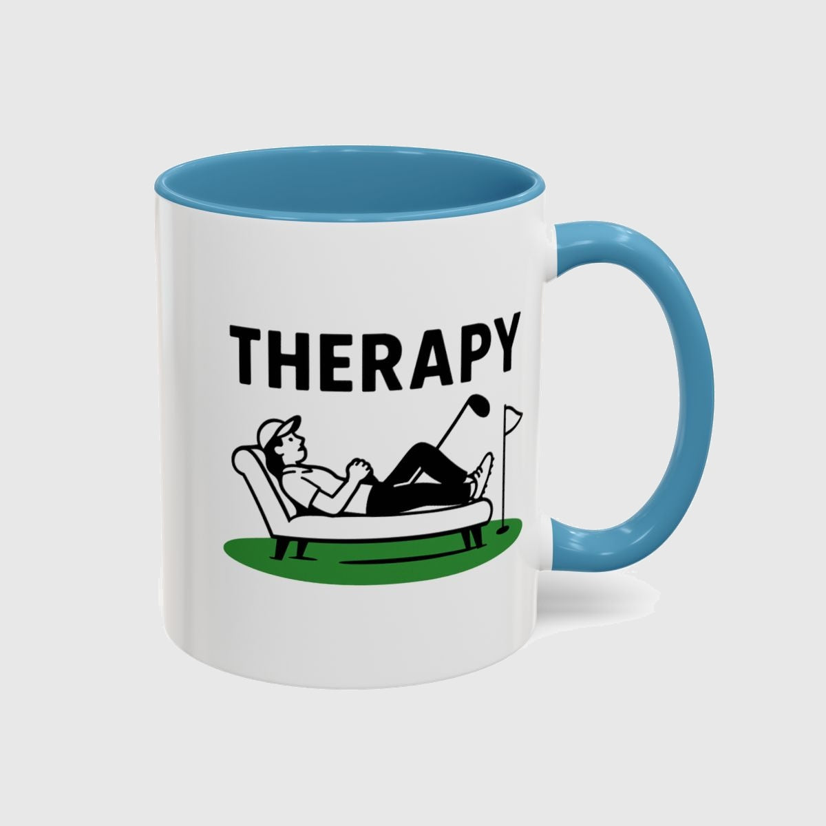 Golf Therapy - Golf Mug in Light Blue