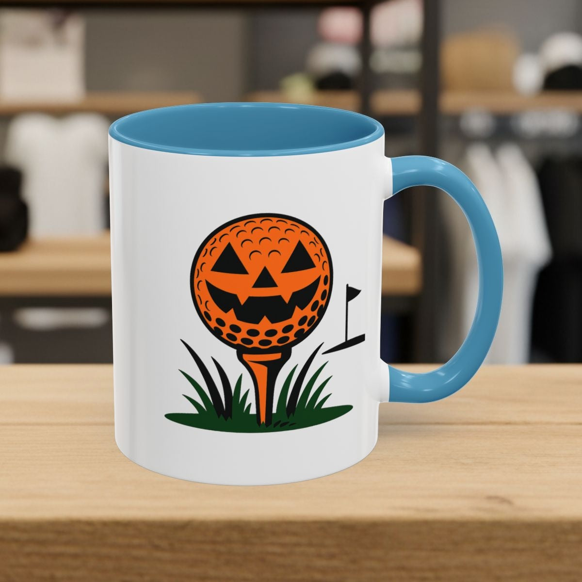 Tee Time Terror - Golf Mug - 11oz in Light Blue