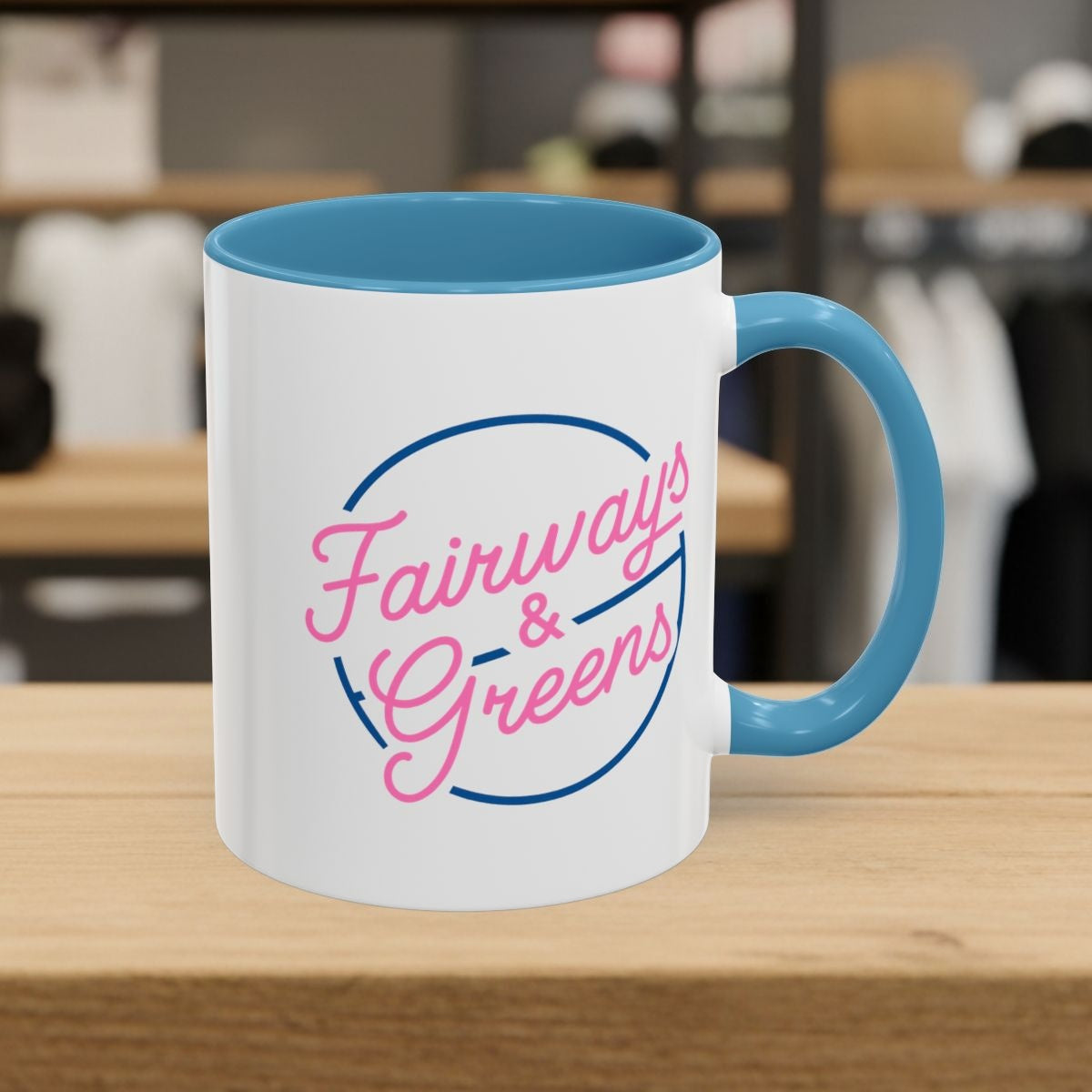 Fairways & Greens - Golf Mug - 11oz in Light Blue