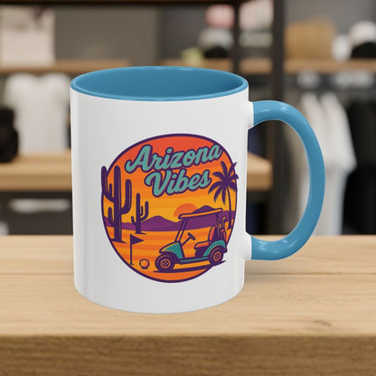 Golf Vibes - Arizona - Desert Edition Golf Destination - Golf Mug - 11oz in Light Blue
