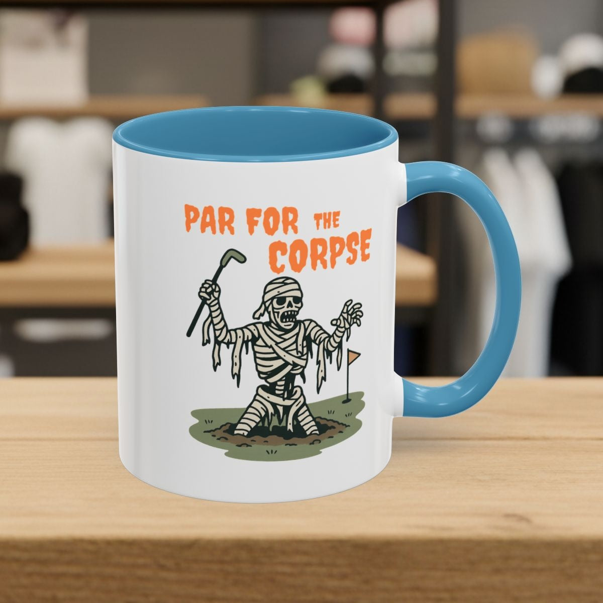 Par for the Corpse - Golf Mug - 11oz in Light Blue