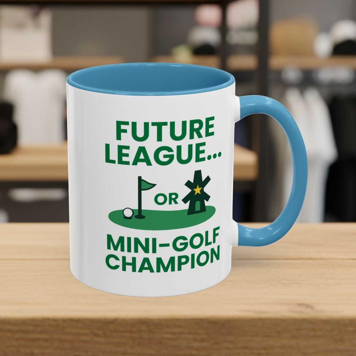 Future League or Mini-Golf Champion - Golf Mug - 11oz in Light Blue