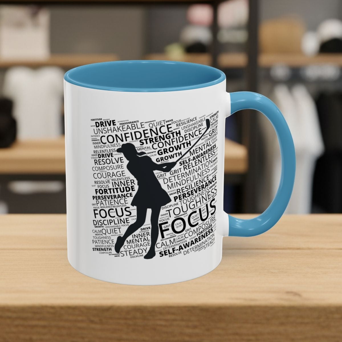 Unleash Your Mental Game (Female) - Golf Mug - 11oz in Light Blue