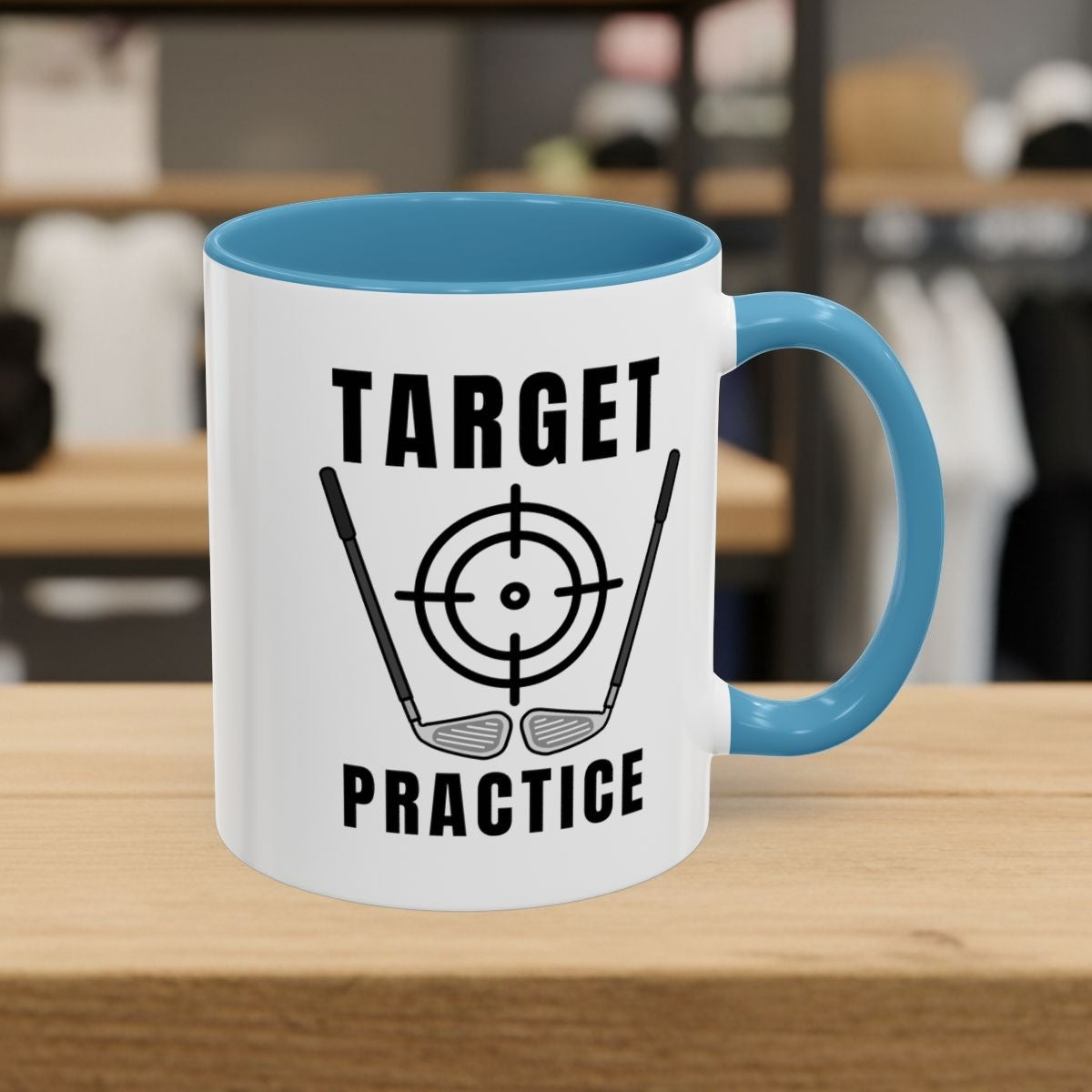 Target Practice - Golf Mug - 11oz in Light Blue