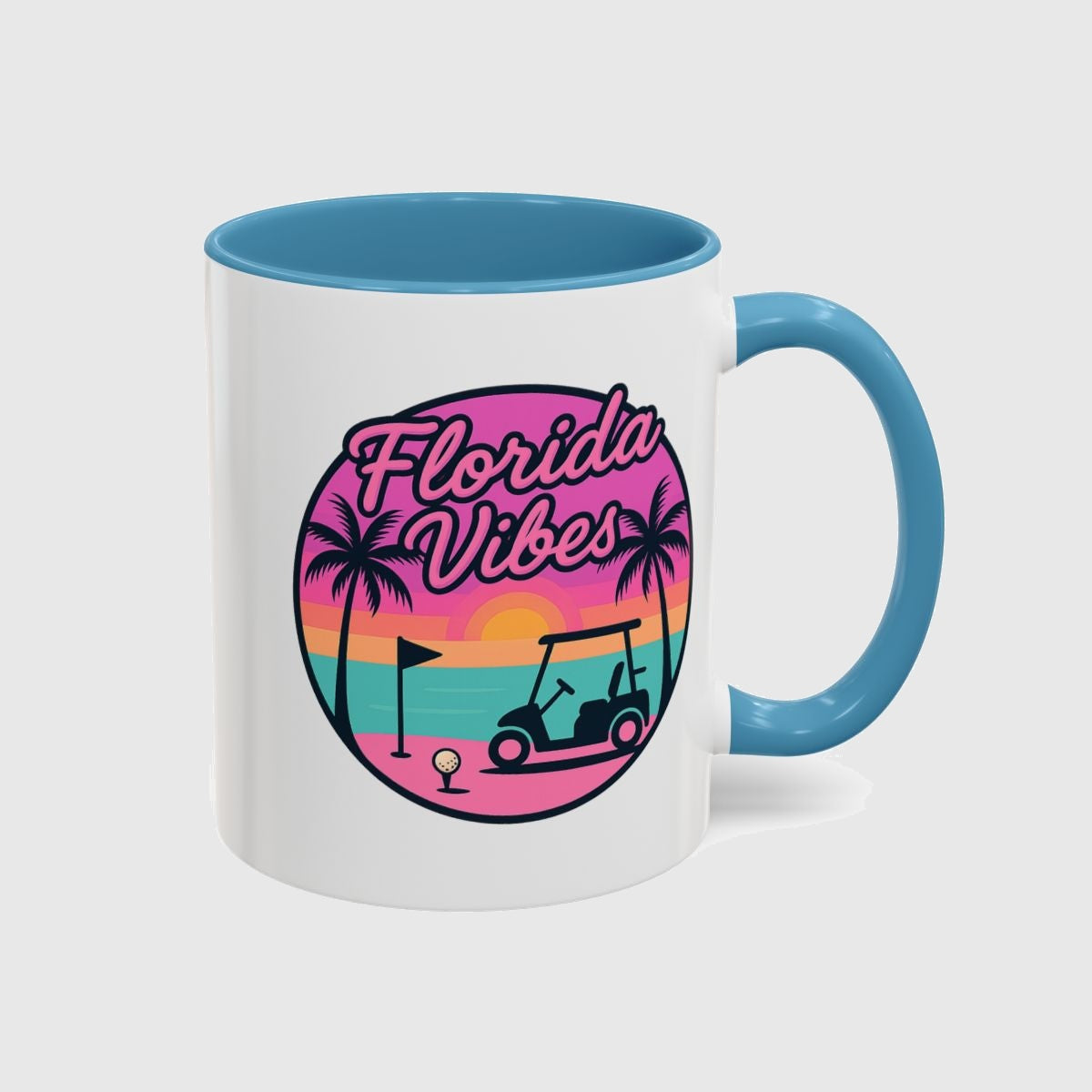 Golf Vibes - Florida Sunshine Edition - Golf Mug in Light Blue