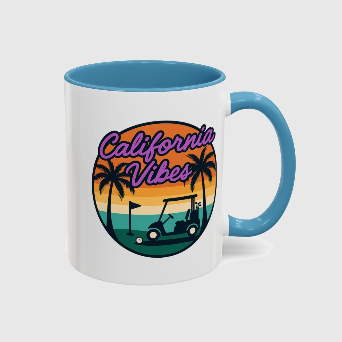 Golf Vibes - California Coast Edition - Golf Mug in Light Blue