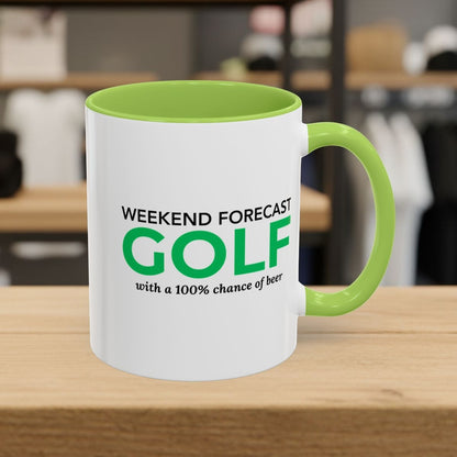 Weekend Forecast - Golf Mug - 11oz in Light Green