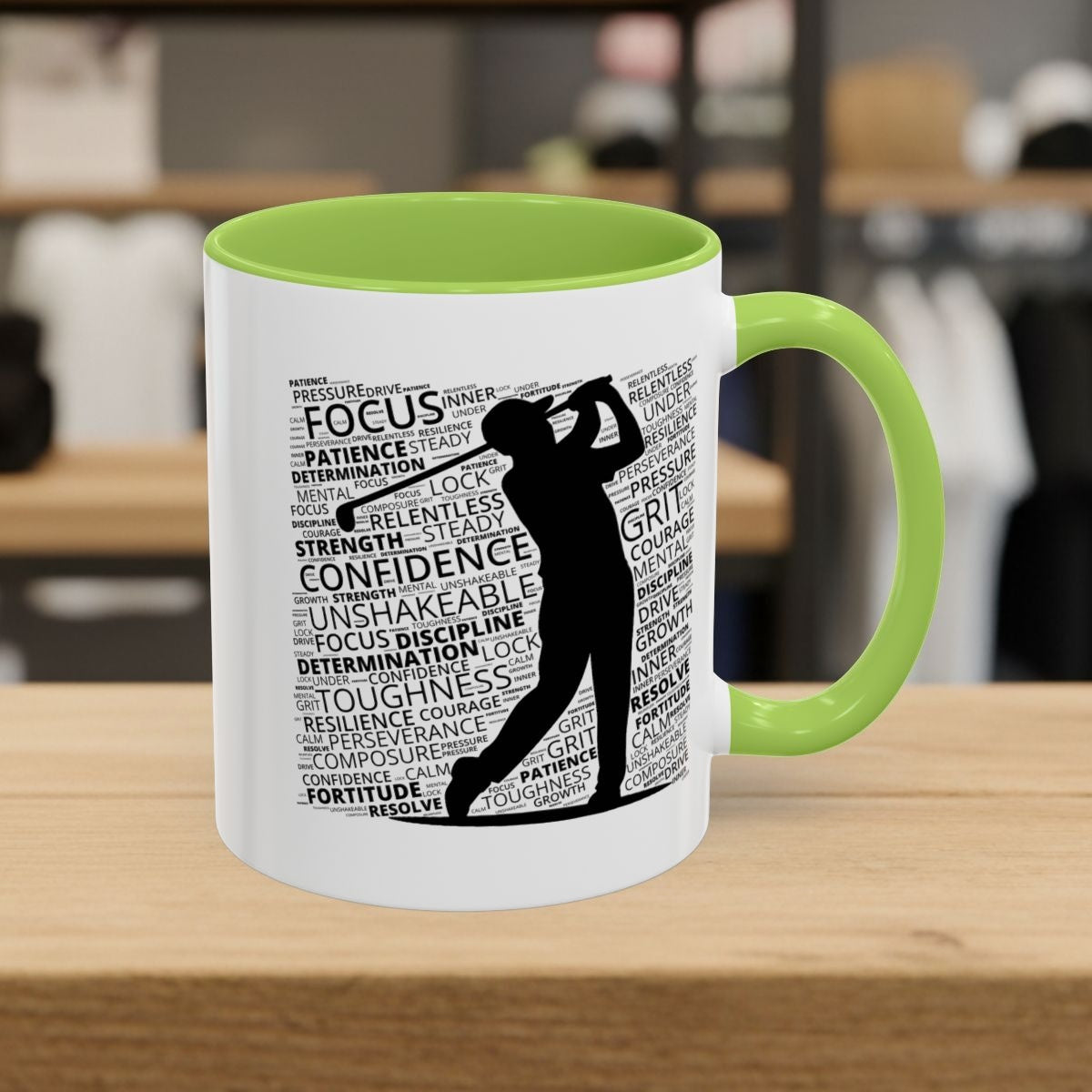 Unleash Your Mental Game (Male) - Golf Mug - 11oz in Light Green