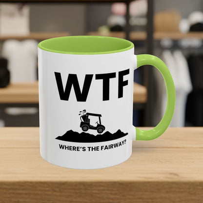 WTF - Where's the Fairway - Golf Mug - 11oz in Light Green