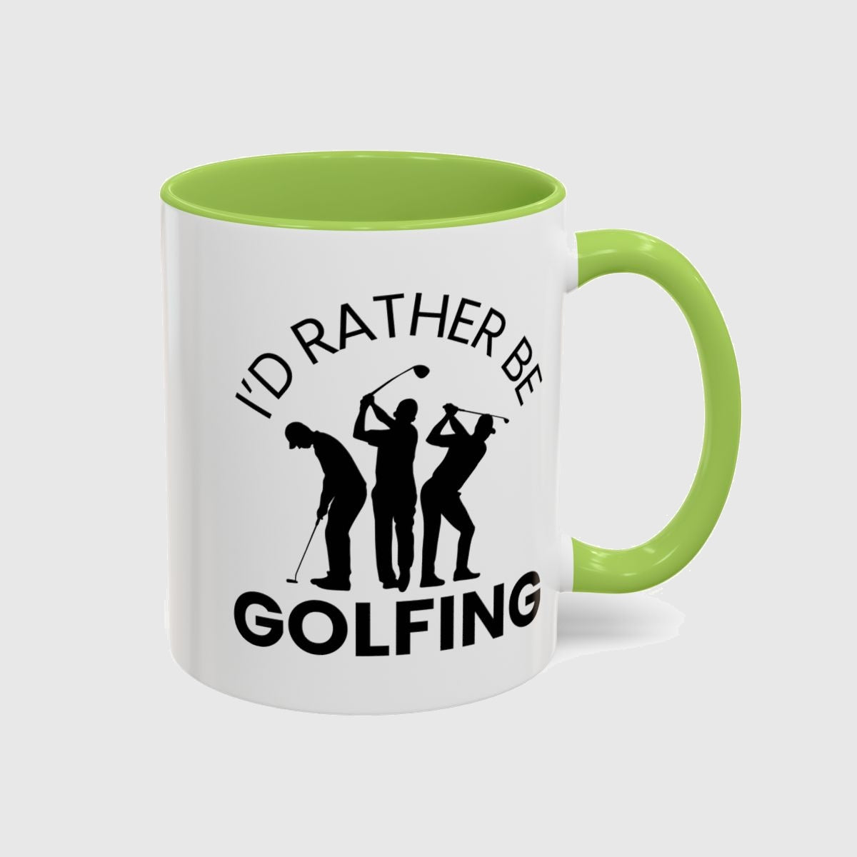 I'd Rather Be Golfing - Golf Mug in Light Green