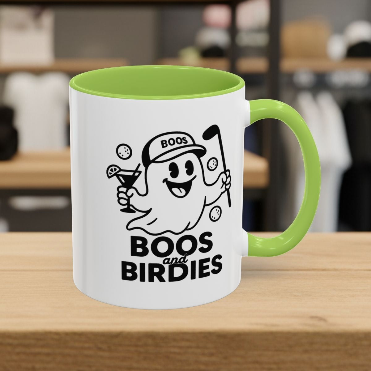 Boos and Birdies - Golf Mug - 11oz in Light Green