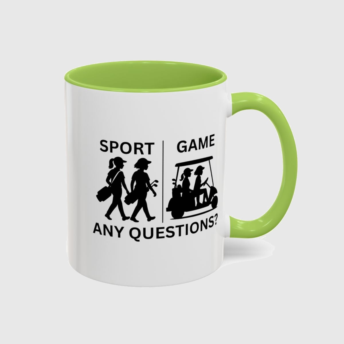SPORT vs. GAME (Female) - Golf Mug in Light Green