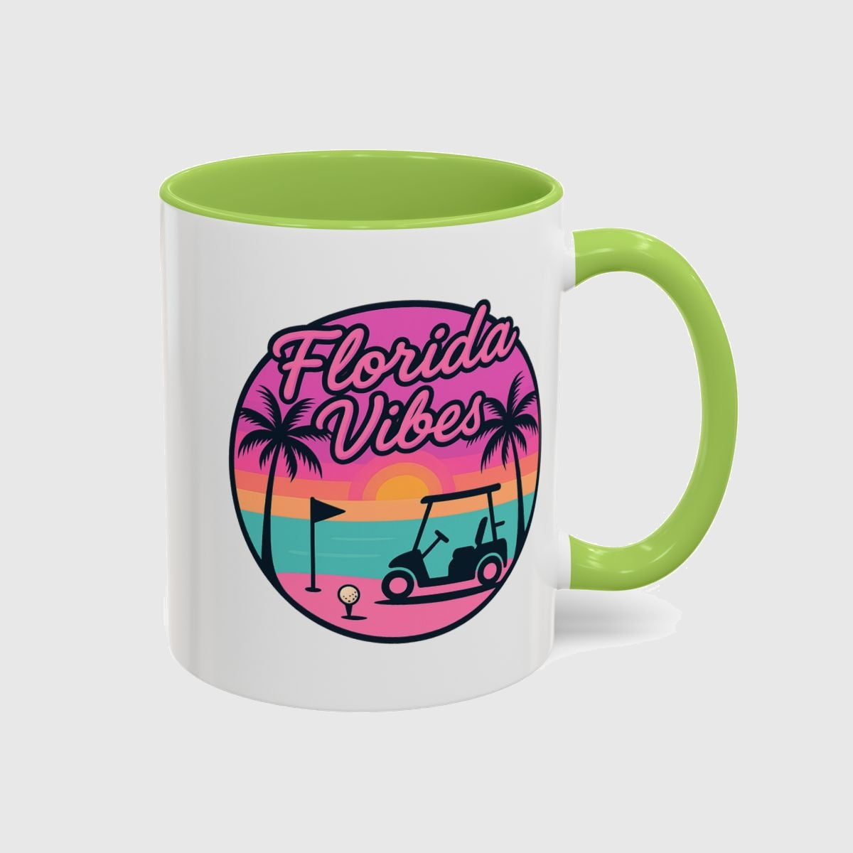 Golf Vibes - Florida Sunshine Edition - Golf Mug in Light Green