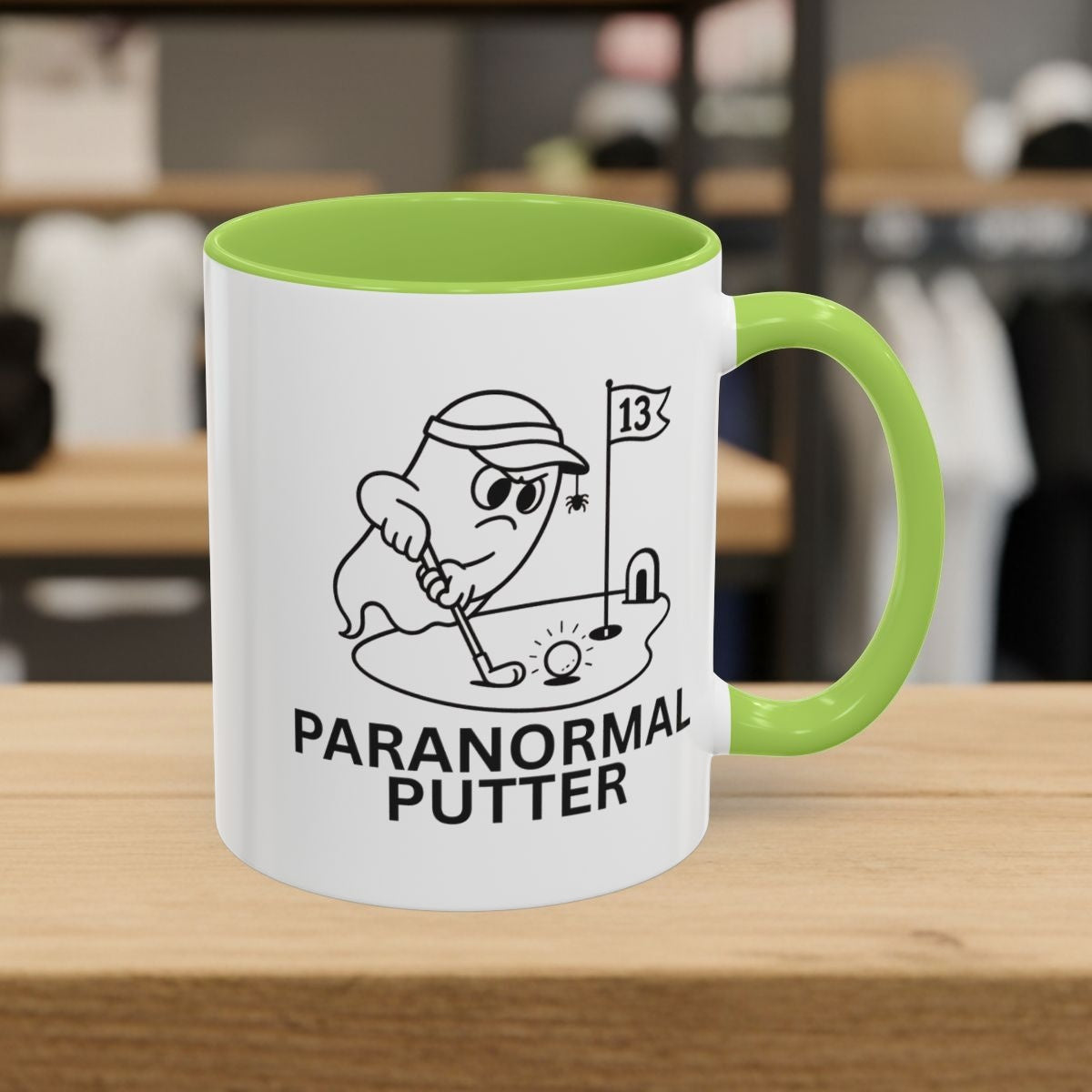 Paranormal Putter - Golf Mug - 11oz in Light Green
