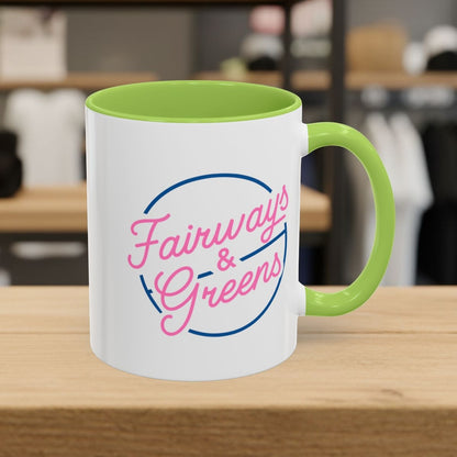 Fairways & Greens - Golf Mug - 11oz in Light Green