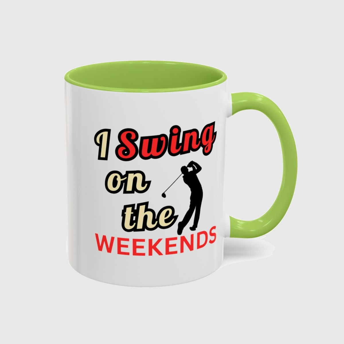I Swing on the Weekends - Golf Mug in Light Green