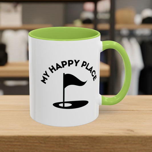 My Happy Place - Golf Mug - 11oz in Light Green