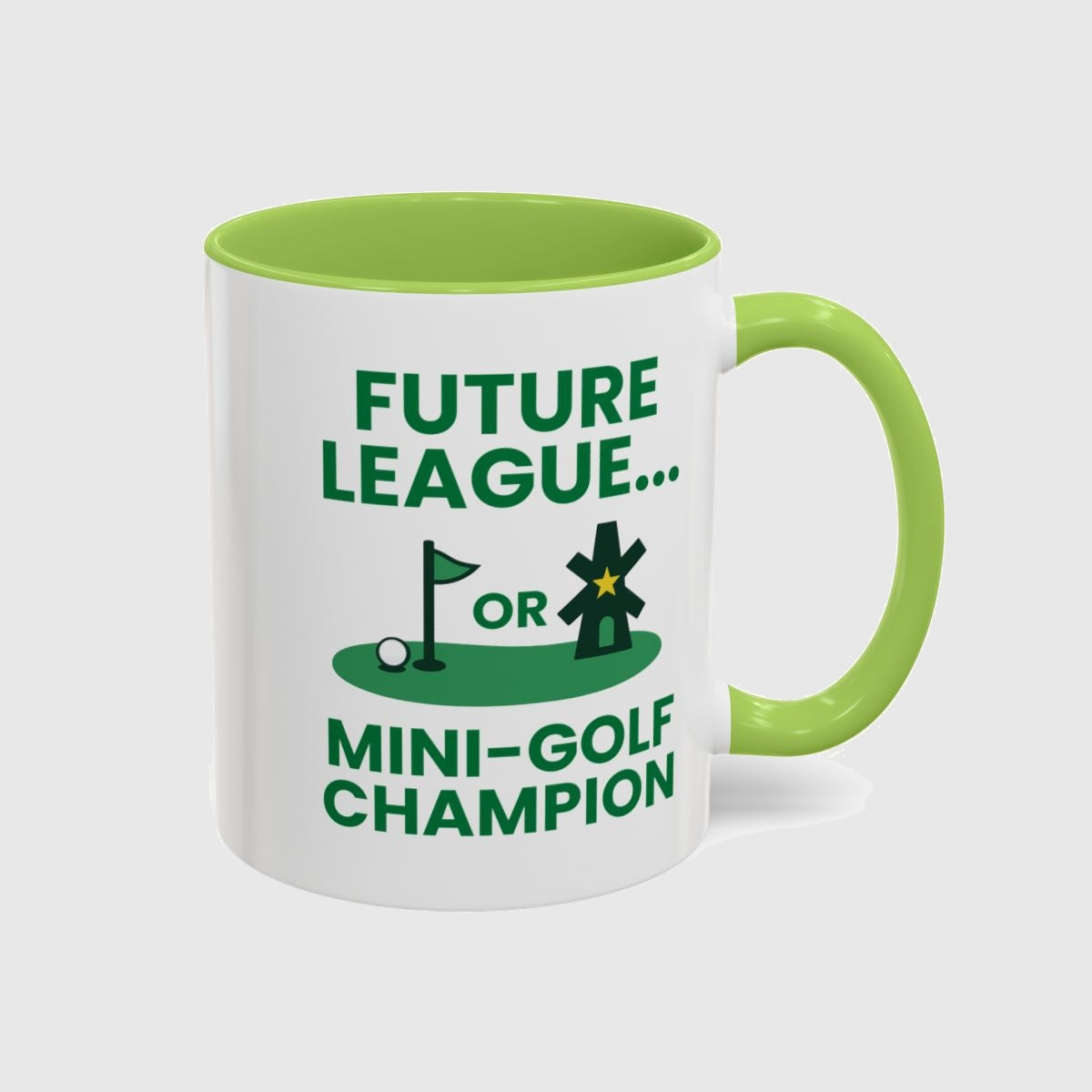 Future League or Mini-Golf Champion - Golf Mug in Light Green