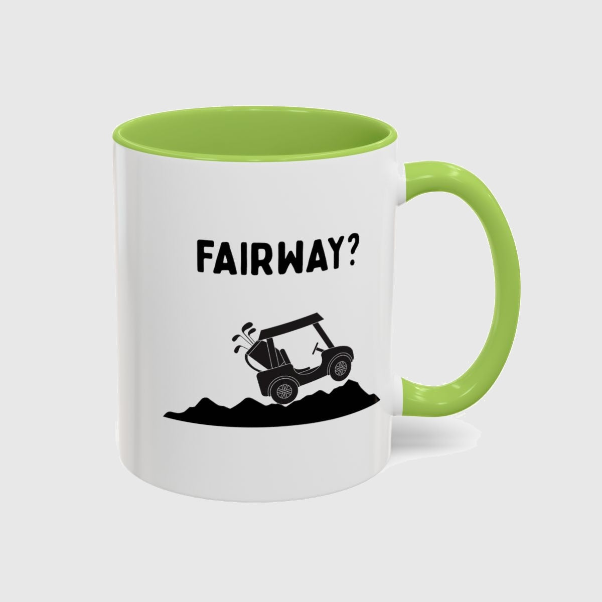 Fairway? - Golf Mug in Light Green