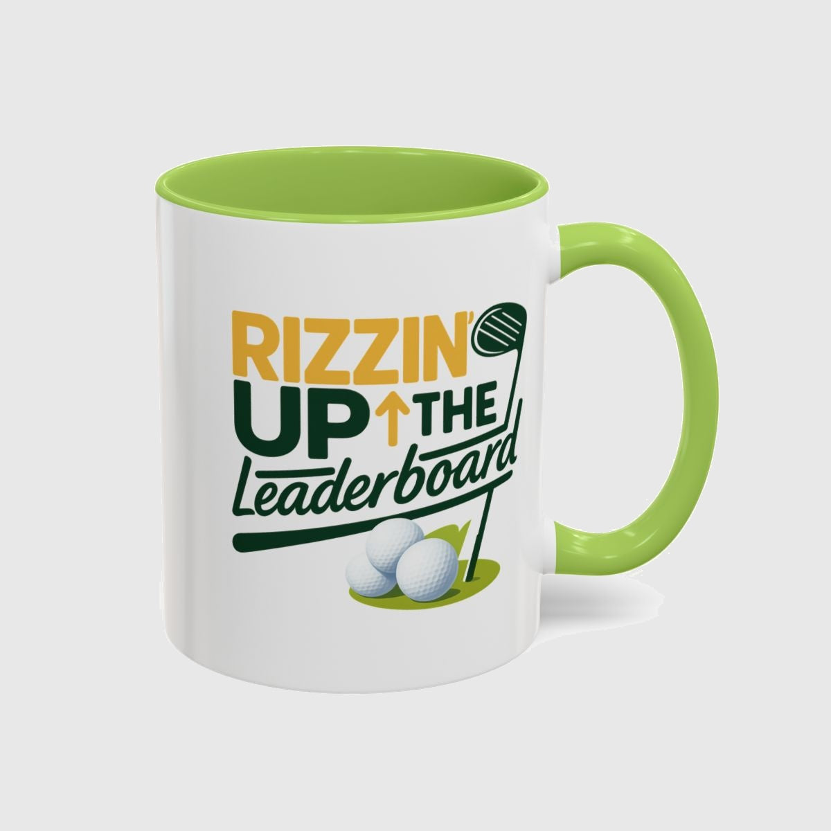 Rizzin' Up The Leaderboard - Golf Mug in Light Green