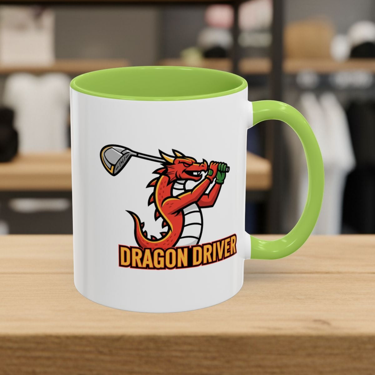 Dragon Driver - Golf Mug - 11oz in Light Green