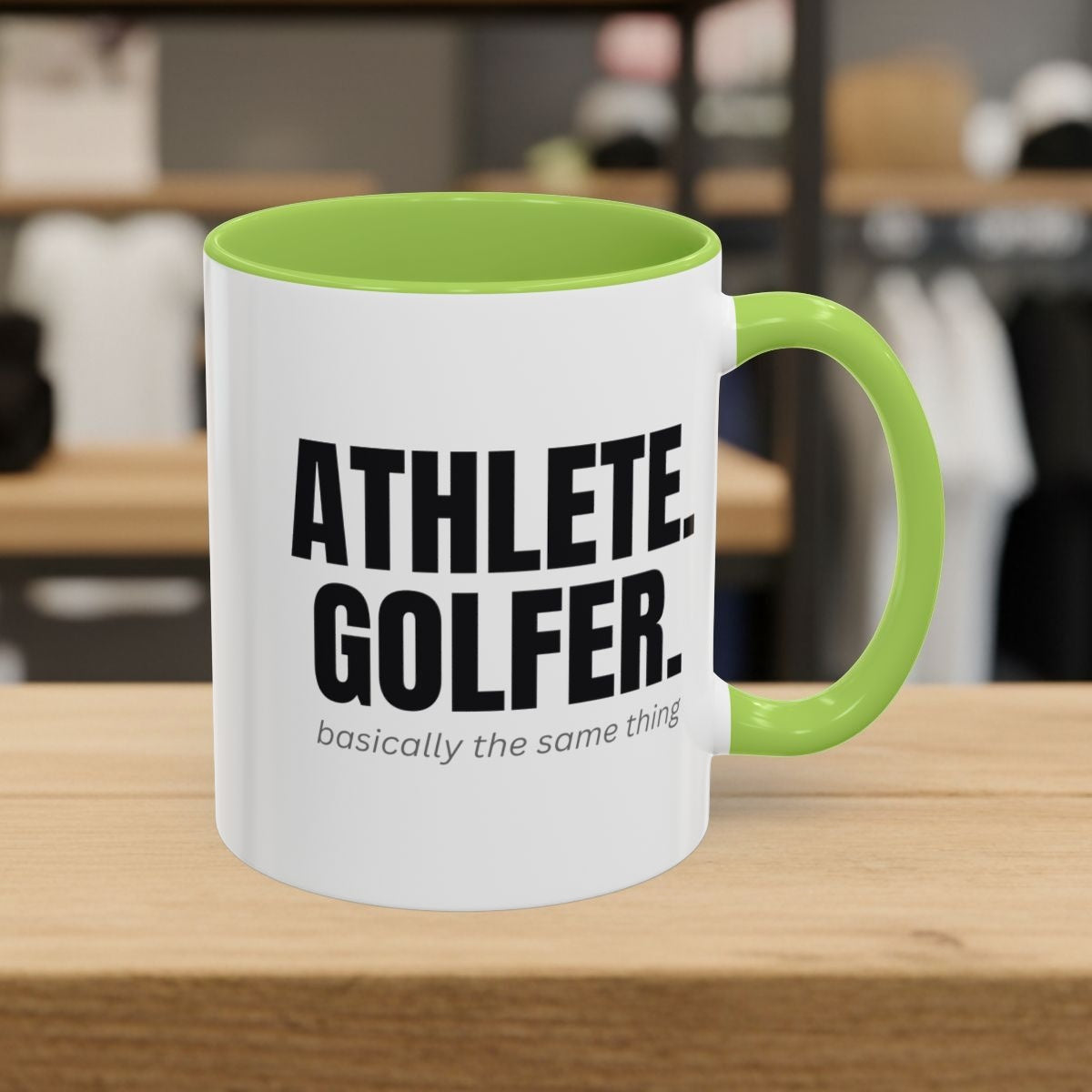 Athlete. Golfer. Basically the Same Thing - Golf Mug in Light Green