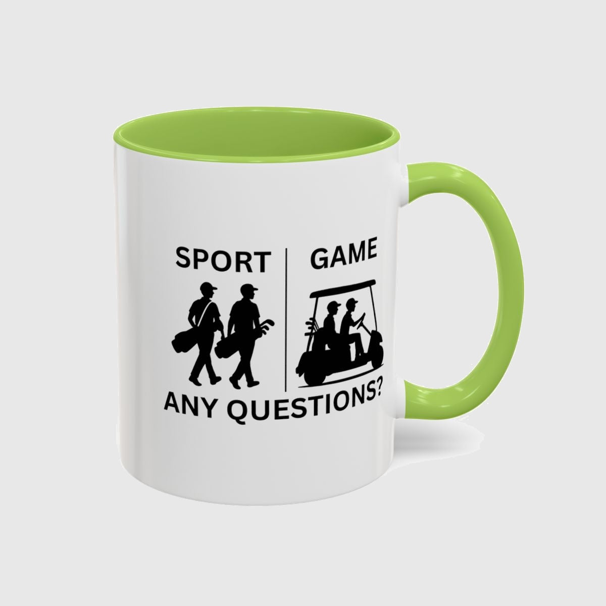 SPORT vs. GAME (Male) - Golf Mug in Light Green