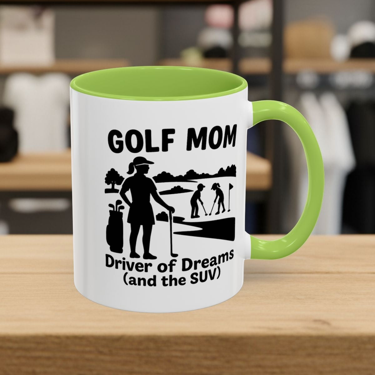 Golf Mom - Golf Mug - 11oz in Light Green