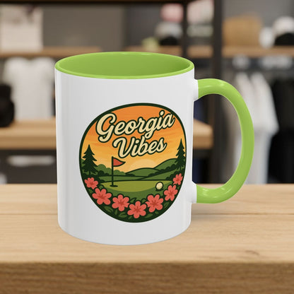 Golf Vibes - Georgia Azalea Edition - Golf Mug - 11oz in Light Green
