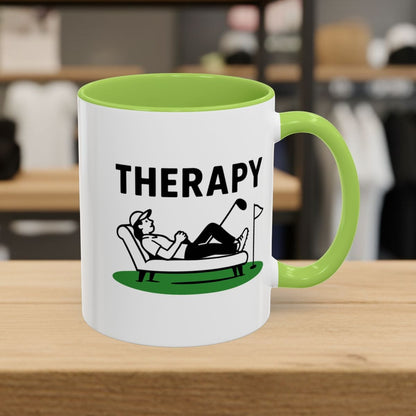 Golf Therapy - Golf Mug - 11oz in Light Green
