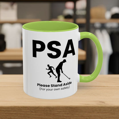 PSA - Please Stand Aside - Golf Mug - 11oz in Light Green