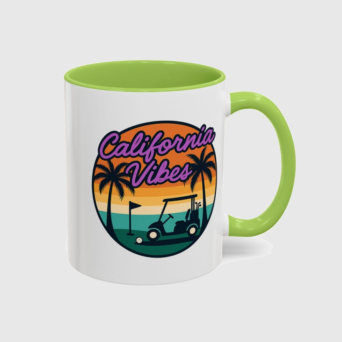 Golf Vibes - California Coast Edition - Golf Mug in Light Green
