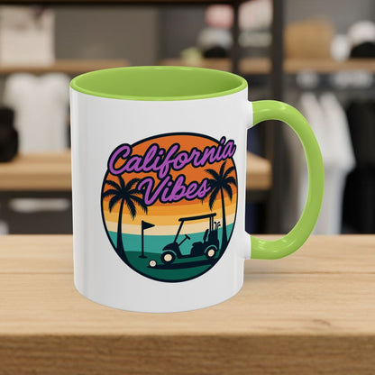 Golf Vibes - California Coast Edition - Golf Mug - 11oz in Light Green