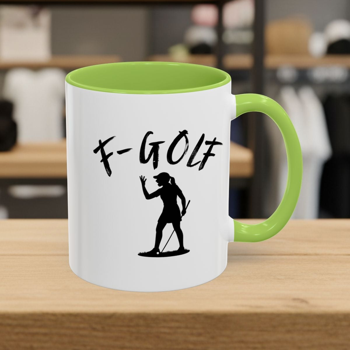 F-Golf (Female) - Golf Mug - 11oz in Light Green