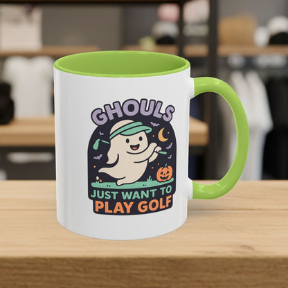 Ghouls Just Wanna Play Golf - Golf Mug - 11oz in Light Green