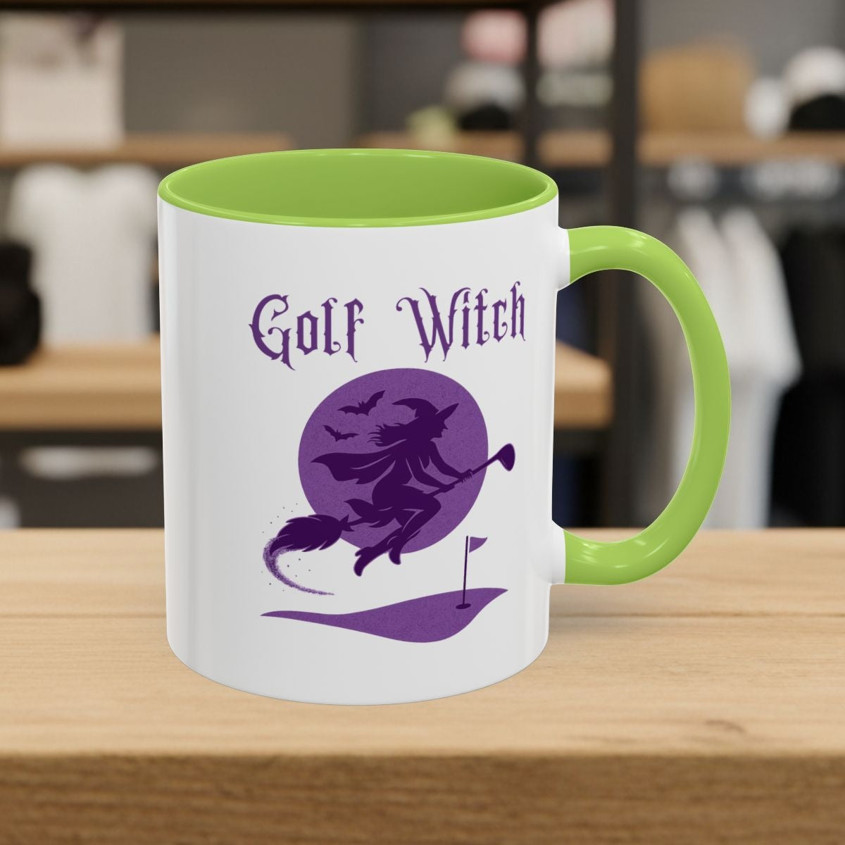 Golf Witch - Golf Mug - 11oz in Light Green