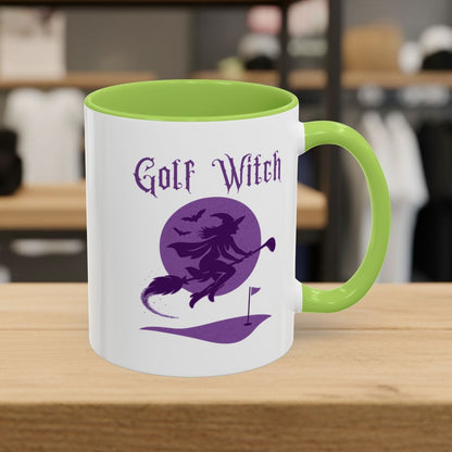 Golf Witch - Golf Mug - 11oz in Light Green