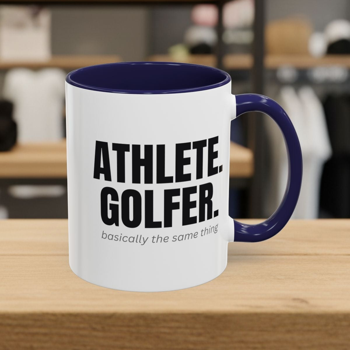 Athlete. Golfer. Basically the Same Thing - Golf Mug in Navy