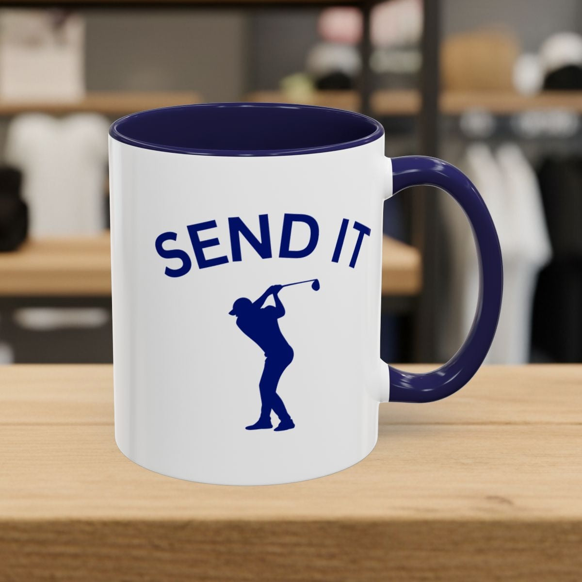SEND IT (Male) - Golf Mug - 11oz in Navy