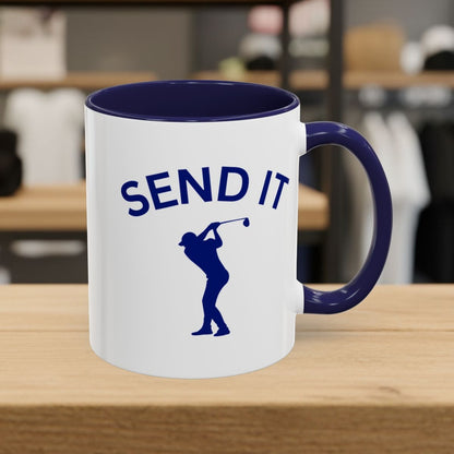 SEND IT (Male) - Golf Mug - 11oz in Navy