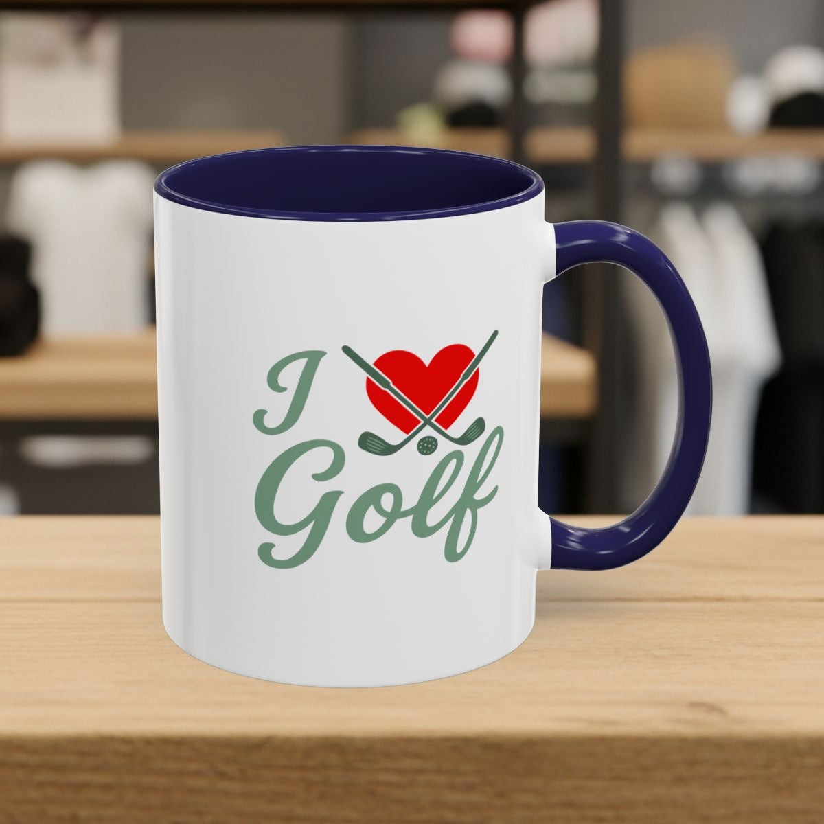 I Love Golf - Golf Mug - 11oz in Navy