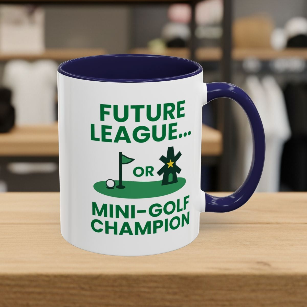 Future League or Mini-Golf Champion - Golf Mug - 11oz in Navy