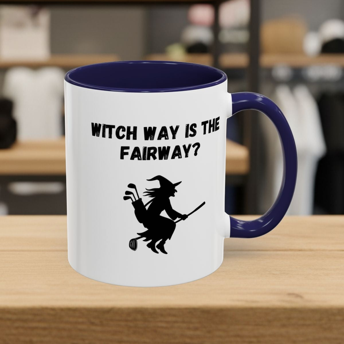 Witch Way is the Fairway - Golf Mug - 11oz in Navy