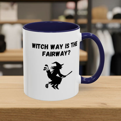Witch Way is the Fairway - Golf Mug - 11oz in Navy